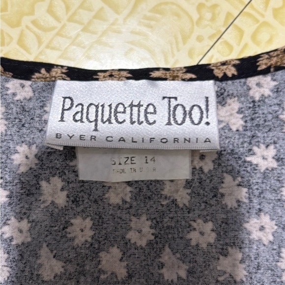 Vintage Byer California Black and Red Floral Tank Top - Picture 4 of 7